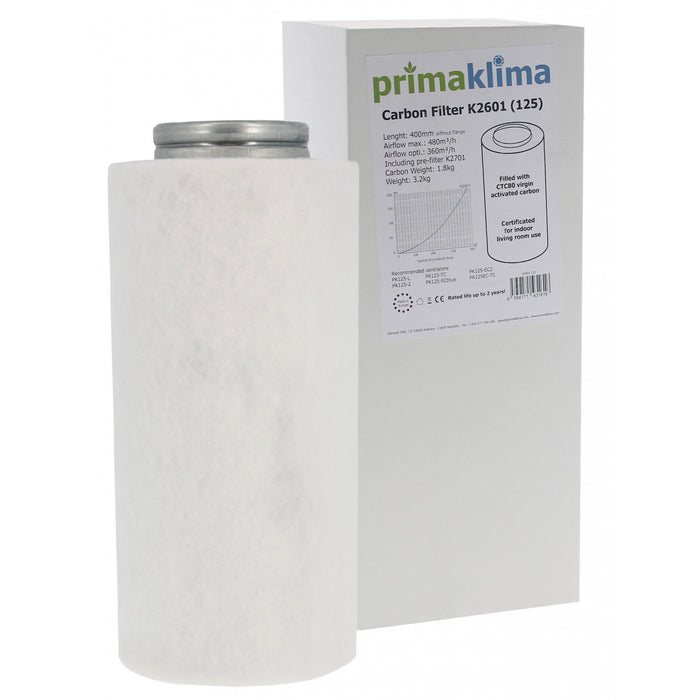 Eco Line Kohlefilter 480 m3/h – Durchmesser 125 mm – Prima Klima