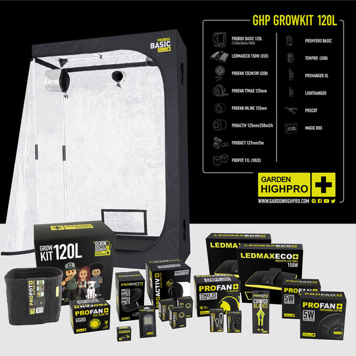 Garden Highpro - Growbox Komplettset 120x60x180cm -2x150W LED