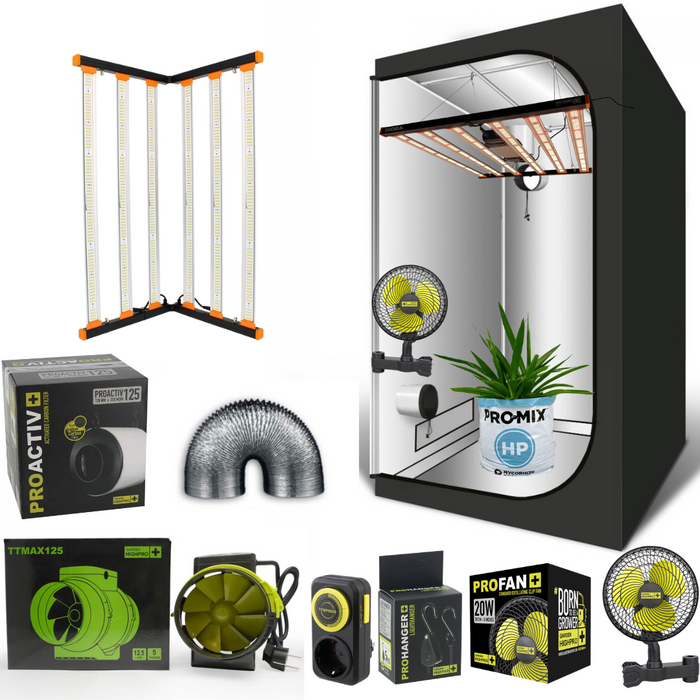 Growbox Komplettset – Perfektes Set für Indoor-Gärtner mit LED Lampe, Ventilator und Abluftsystem