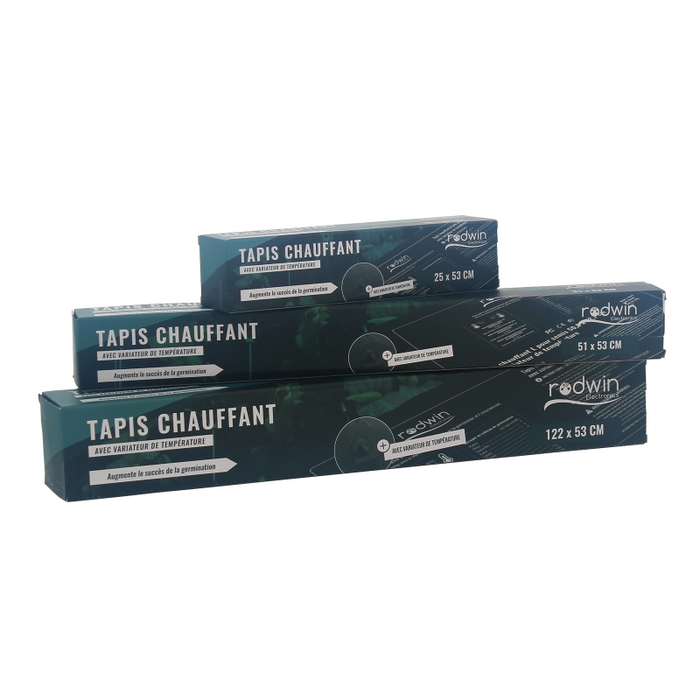 HEIZMATTE - M - 25 X 53 CM - 20 W - MIT DIMMER - RODWIN