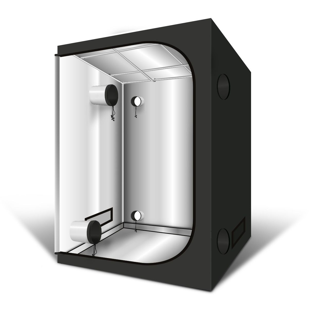 Innenraum der Growbox 150x90x200 mit Mylar-Beschichtung
