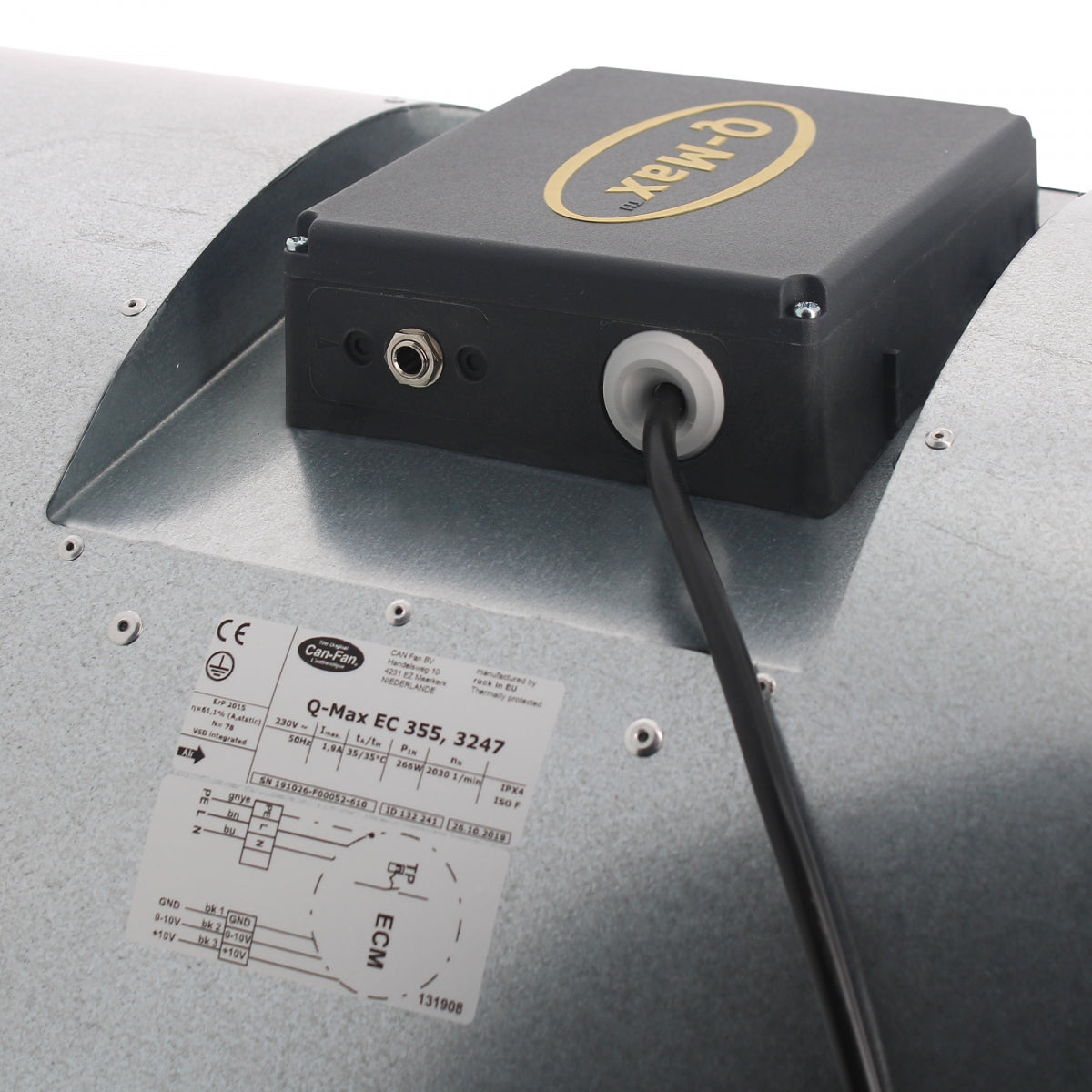 Q-Max EC 355 Extractor – 3247 m3/h – Can-Fan – Produktansicht 2