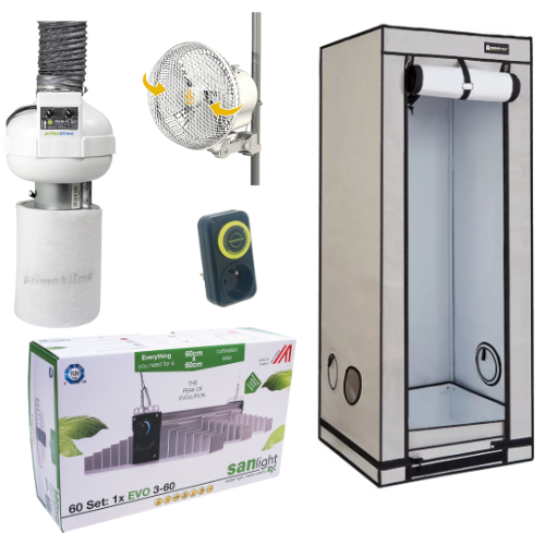 SANlight Premium Growbox Komplettset 60x60x160 – Hochwertiges Komplettset für Indoor-Grower mit optimal aufeinander abgestimmten Komponenten.