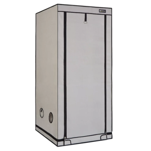 HOMEbox Q80+ Plus – Robuste Growbox mit 80x80x180 cm, lichtdichten Reißverschlüssen und PAR+ Innenbeschichtung für optimale Pflanzenzucht.
