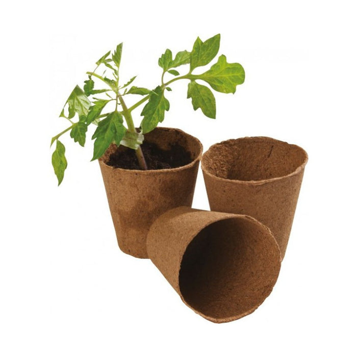 SET AUS 12 FASER-TÖPFEN Ø 8 CM