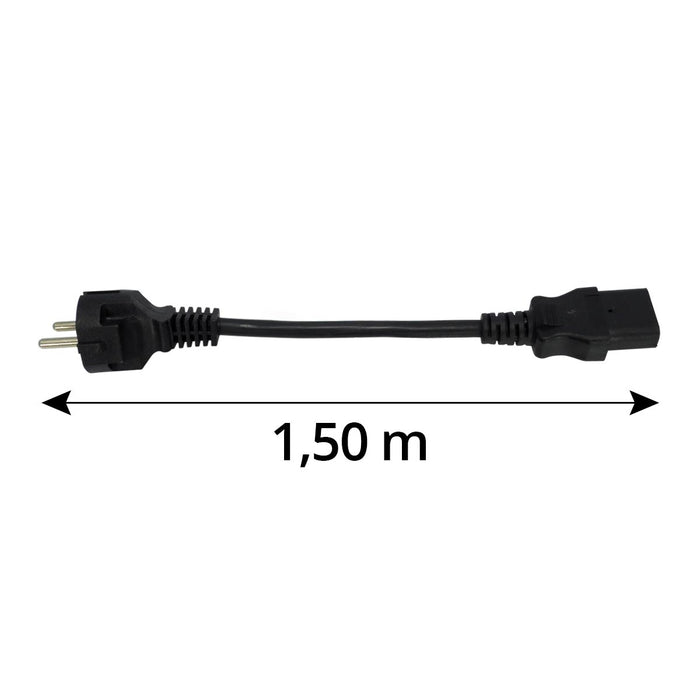 Schuko-Schutzkontaktstecker und 1,50 Meter Kabel