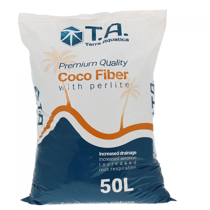 T.A. Terra Aquatica Coco Fiber Perlite 50 L – gebrauchsfertiges Substrat aus Kokosfaser und Perlit in praktischer Verpackung