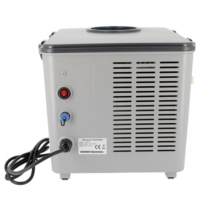 Professioneller Ultraschallbefeuchter mit 10 Keramikzellen und 5,5 Liter pro Stunde von RODWIN Electronics für Gartenbau und Innenräume.