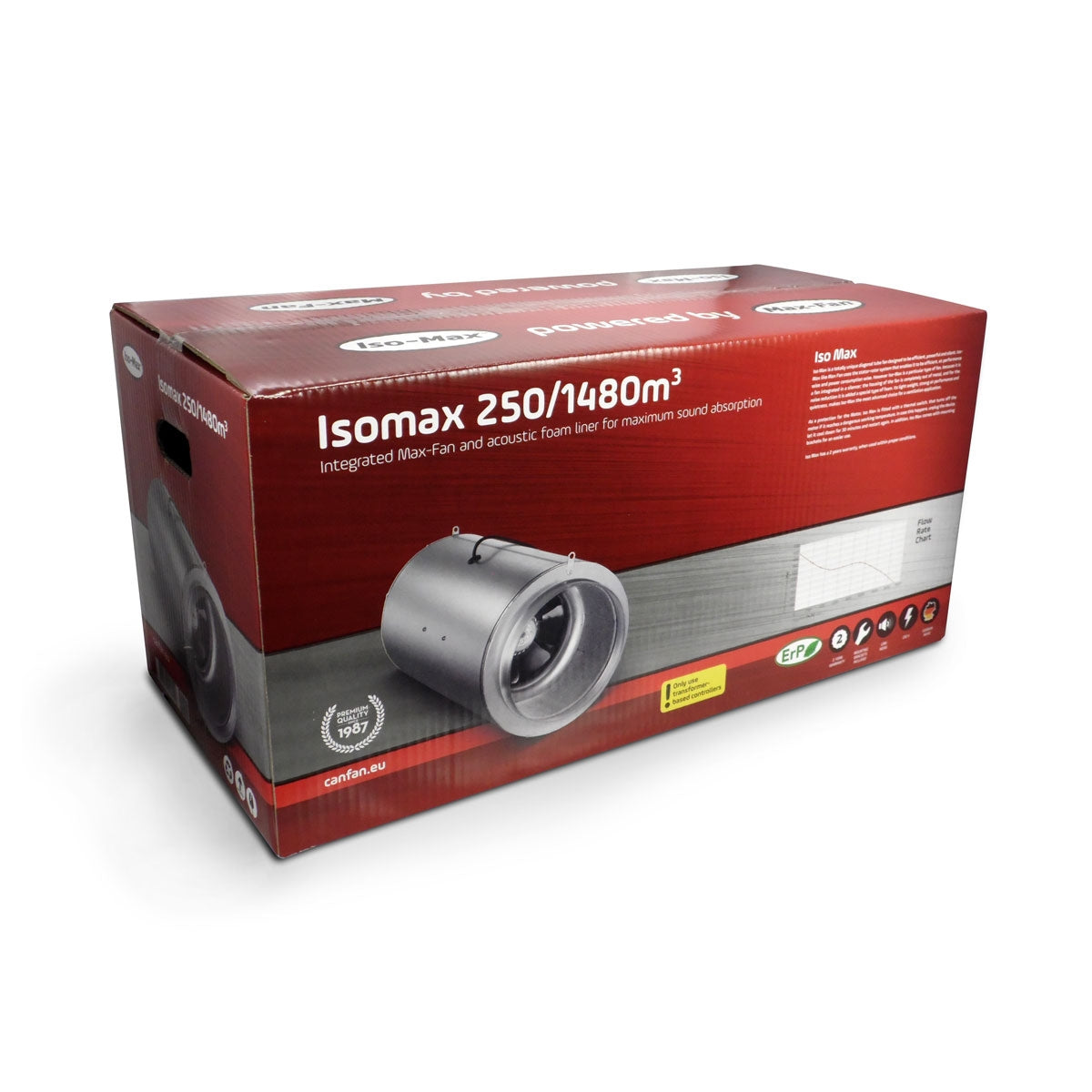 1-Gang-Absaugung ISO-MAX 1480 m3/h – 250 mm – Can-Fan – Produktansicht 2
