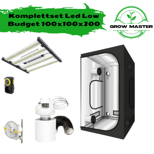 Growbox Komplettset 100x100x200 | LED | Low Budget