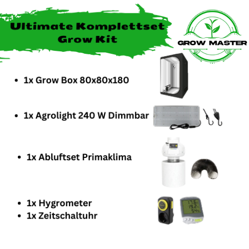 Growbox Komplettset Ultimate 80x80x180