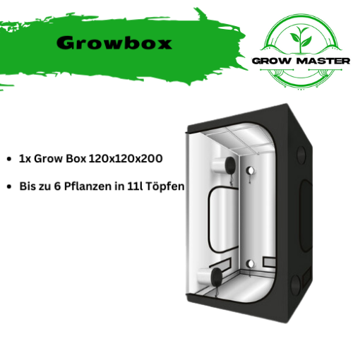 Growbox Komplettset 120x120x200 | LED | Low Budget