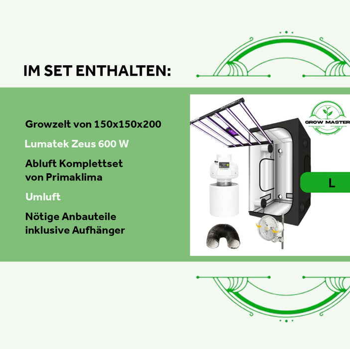 Growbox Komplettset Led Premium L