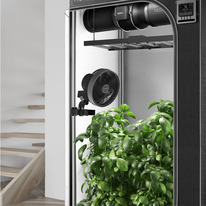 AC Infinity CLOUDRAY S6 GEN 2 Clip-Ventilator für Growzelte mit 10 Geschwindigkeiten, dynamischen Windmodi, IP44-Schutz und smarter WiFi-Steuerung – leistungsstark, leise und effizient für optimales Pflanzenwachstum.