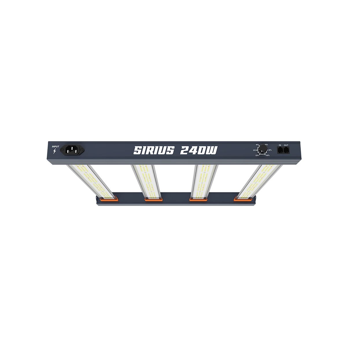 AGROLIGHT Sirius 240W LED-Panel beleuchtet Indoor-Grow-Zelt mit Pflanzen in Wachstums- und Blütephase