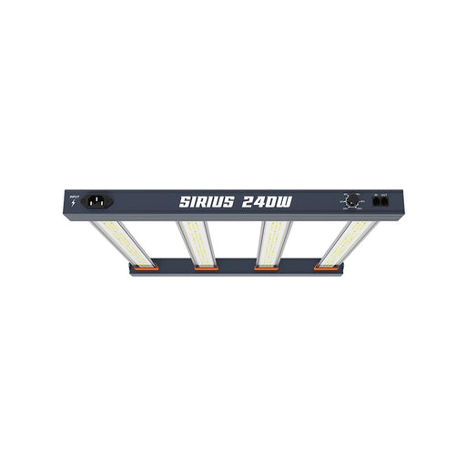 AGROLIGHT Sirius 240W LED-Panel beleuchtet Indoor-Grow-Zelt mit Pflanzen in Wachstums- und Blütephase