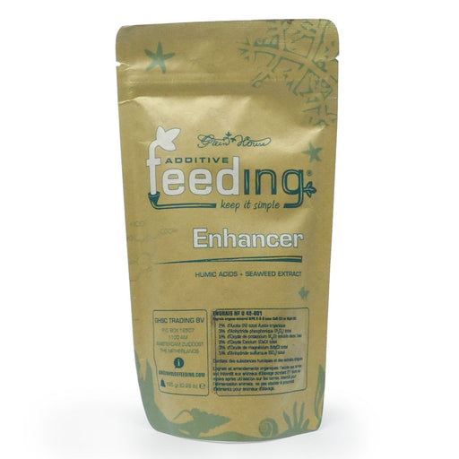 Green House BIO ENHANCER 125g – organischer Pflanzenbooster in Pulverform mit NPK 1-0-8, Trichoderma, Bacillus subtilis und Huminsäuren zur Wurzel- und Vitalitätsförderung.
