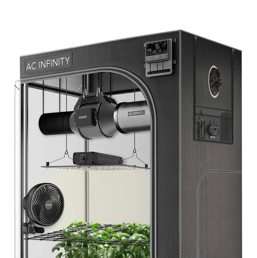 Advance Grow Zelt-System 90x90x180 – Komplettes Indoor-Grow-Set mit LED-Licht, Lüfter, Filter und App-Steuerung für bis zu 3 Pflanzen