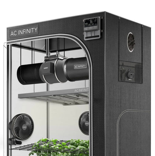 Advance Grow Zelt-System PRO 120x120x200 – Komplettes Growbox Set mit LED-Licht, Ventilation, Controller und Zubehör für 4 Pflanzen.