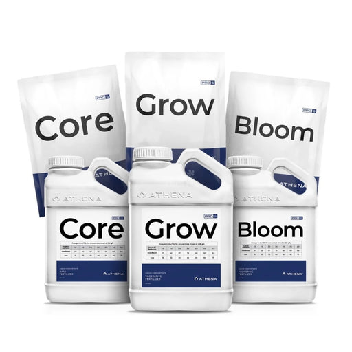 Athena Pro Mix Kit 3x 0,9kg – Komplettes Düngerset mit Athena PRO Grow, Bloom und Core für optimale Nährstoffversorgung während Wachstum und Blüte.