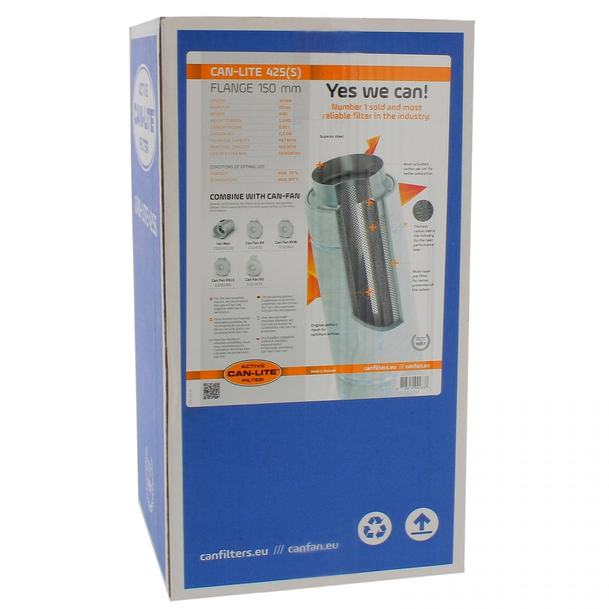 CAN-Lite 425S Kohlefilter – Durchmesser 150 – Produktansicht 3
