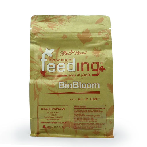 BIOBLOOM 500g – Green House Blütedünger in Pulverform mit organisch-mineralischer Rezeptur, NPK 4-9-9, für eine gesunde Blüte und kräftige Pflanzen.