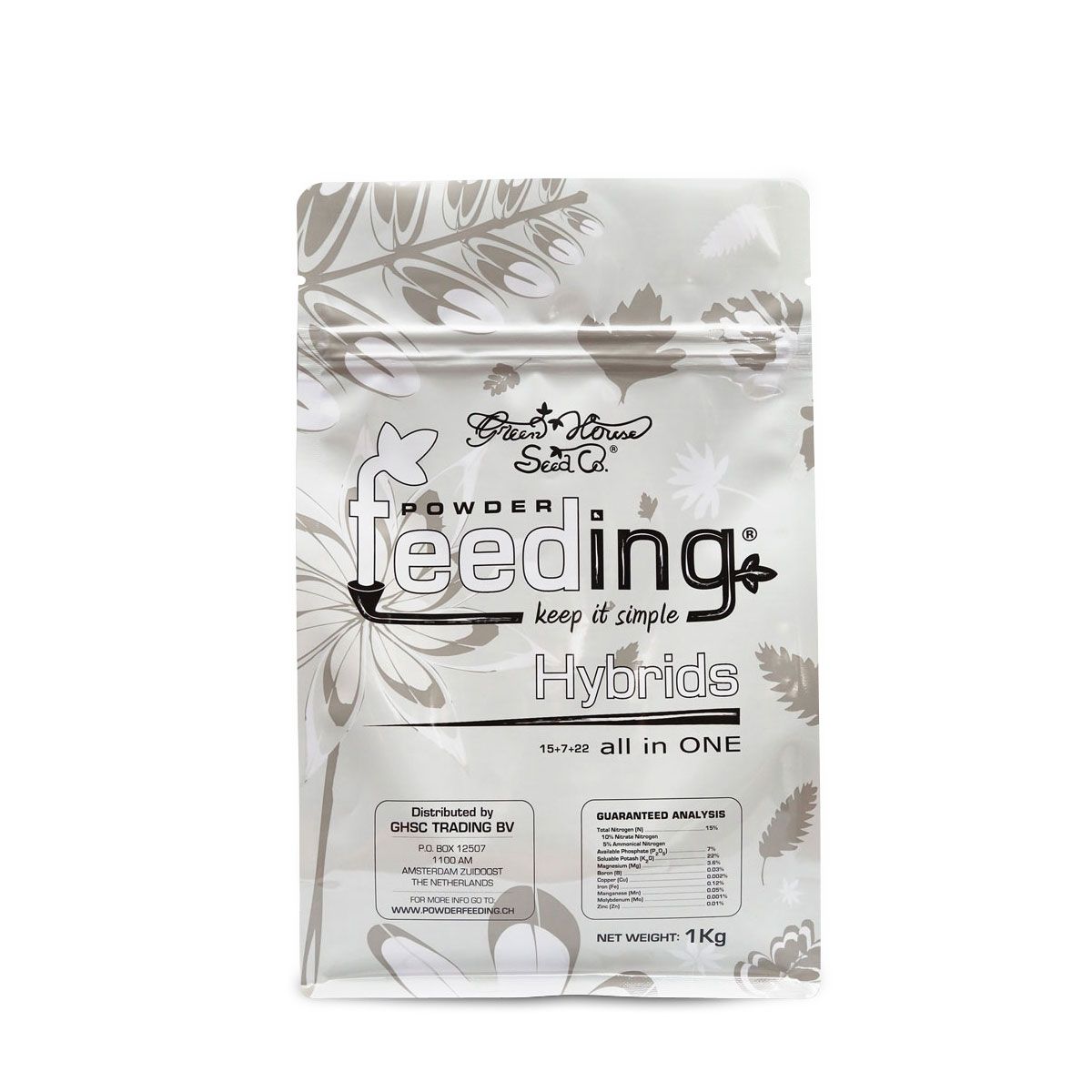 Dünger HYBRIDS Powder Feeding 125gr von GREEN HOUSE – Vollwertiger All-in-One Dünger für Hybridpflanzen. Ideal für Erde, Hydro und Coco. Jetzt entdecken!