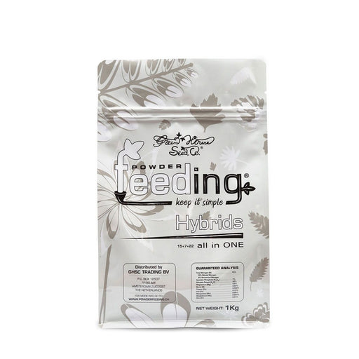 Dünger HYBRIDS Powder Feeding 125gr von GREEN HOUSE – Vollwertiger All-in-One Dünger für Hybridpflanzen. Ideal für Erde, Hydro und Coco. Jetzt entdecken!