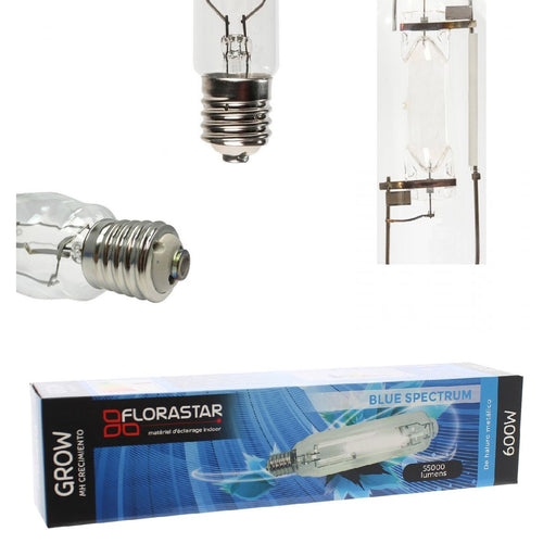 Florastar MH 600W Wachstumslampe – Blue Spectrum 6000K Glühbirne in Nahaufnahme