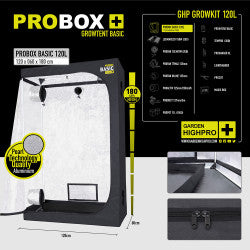 Garden Highpro - Growbox Komplettset 120x60x180cm - 2x150W LED – Produktansicht 3