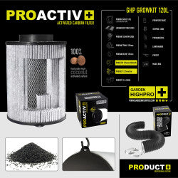 Garden Highpro - Growbox Komplettset 120x60x180cm - 2x150W LED – Produktansicht 6