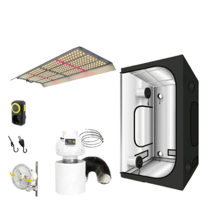 Growbox Komplettset Led Low Budget 60x60x160