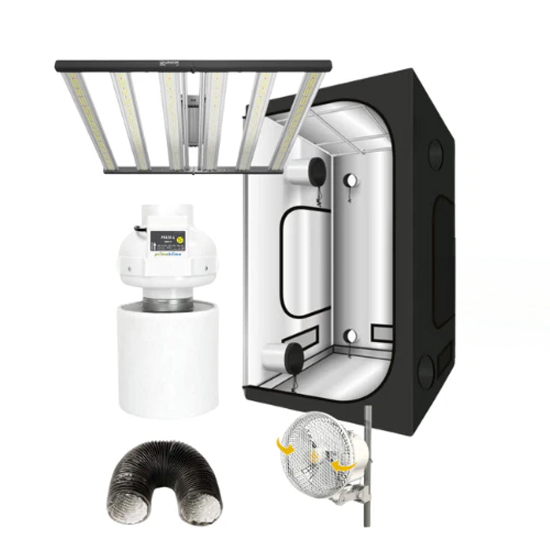 Grow Komplettset L mit LED Beleuchtung und Growbox 120x120