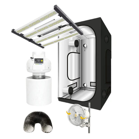 Grow Komplettset M mit LED Beleuchtung und Growbox 1x1 Meter
