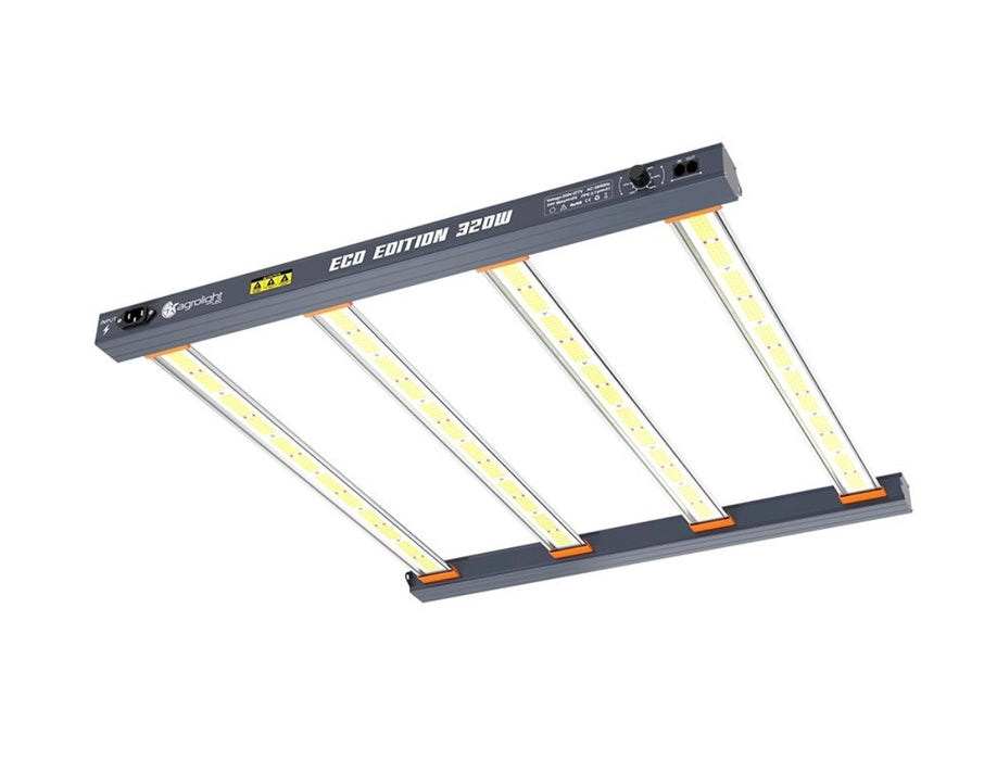 AGROLIGHT Eco Edition 320W Led Lampe mit Full Spectrum Licht für Indoor Pflanzenzucht – dimmbar, energieeffizient und hochwertige Samsung LEDs.
