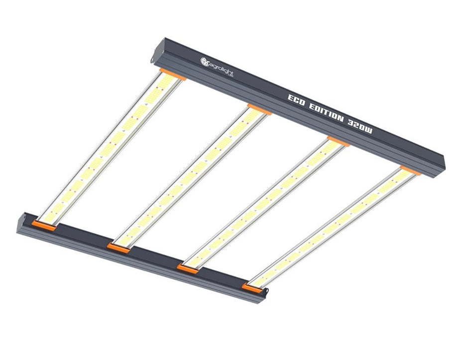 AGROLIGHT Eco Edition 320W Led Lampe mit Full Spectrum Licht für Indoor Pflanzenzucht – dimmbar, energieeffizient und hochwertige Samsung LEDs.
