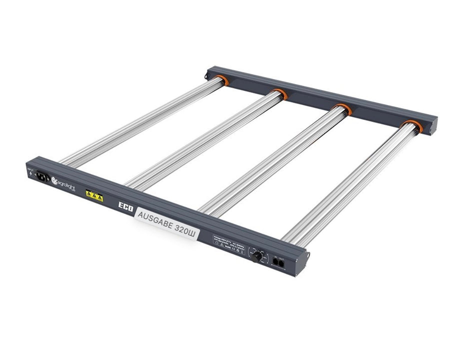 AGROLIGHT Eco Edition 320W Led Lampe mit Full Spectrum Licht für Indoor Pflanzenzucht – dimmbar, energieeffizient und hochwertige Samsung LEDs.
