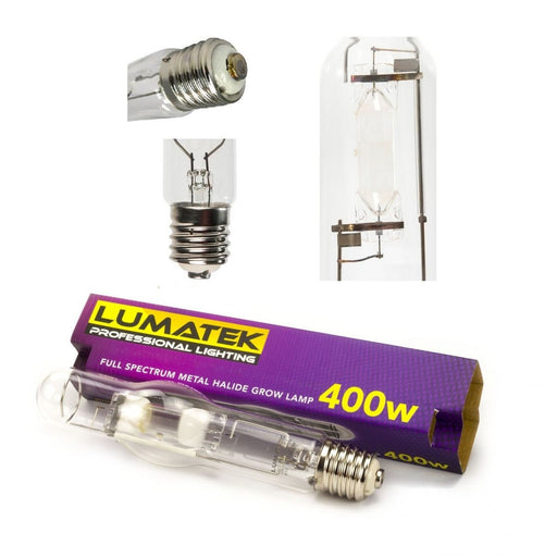 Lumatek MH 400W Wachstumslampe – robuste BT63-Bauform aus Borosilikatglas