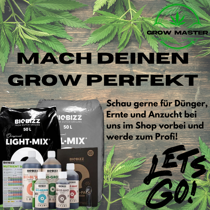 Growbox Komplettset 120x120x 200 mit Biobizz dünger und erde