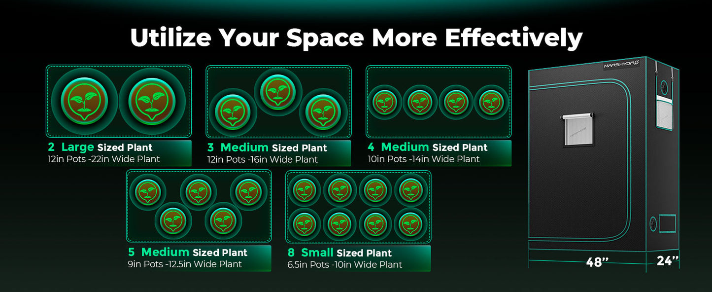 Mars Hydro Indoor Growzelt 120x60x180 cm