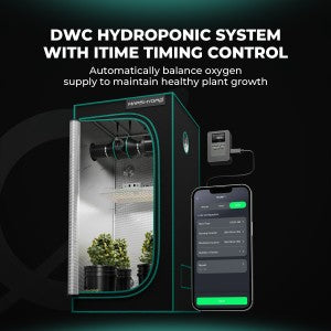 Deep Water Culture Komplettset mit Luftpumpe
Mars Hydro Hydroponik-System für Indoor-Gartenbau
DWC-Systemkit mit Wasserstandsanzeige und Luftsteinen