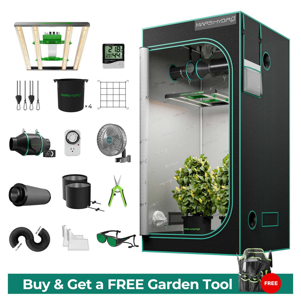 grow zelt kühlen Mars Hydro FC-E3000 Komplettes Wachstumszelt-Kits LED-Wachstlicht + 10 — Grow Master