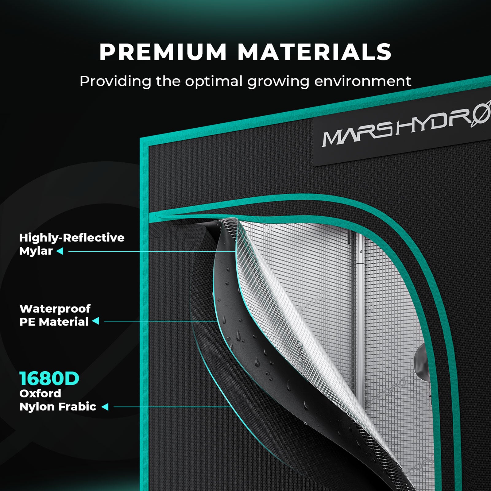 Mars Hydro TSW 2000 LED Grow Light+120x120x200cm Grow Tent Kits+6′′ Lüftungssystem Am besten für 4-6 Pflanzen – Produktansicht 10