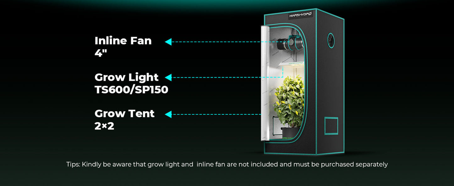 Mars Hydro Indoor Growzelt 60x60x140cm