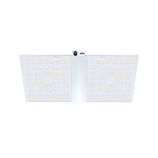 Entdecken Sie das Nanolux RG Serie 320W Vollspektrum UV&amp;IR LED-Panel, 800 µmol/s. Dank seines ultraflachen Designs und seiner Energieeffizienz passt es perfekt in alle Anbauräume.