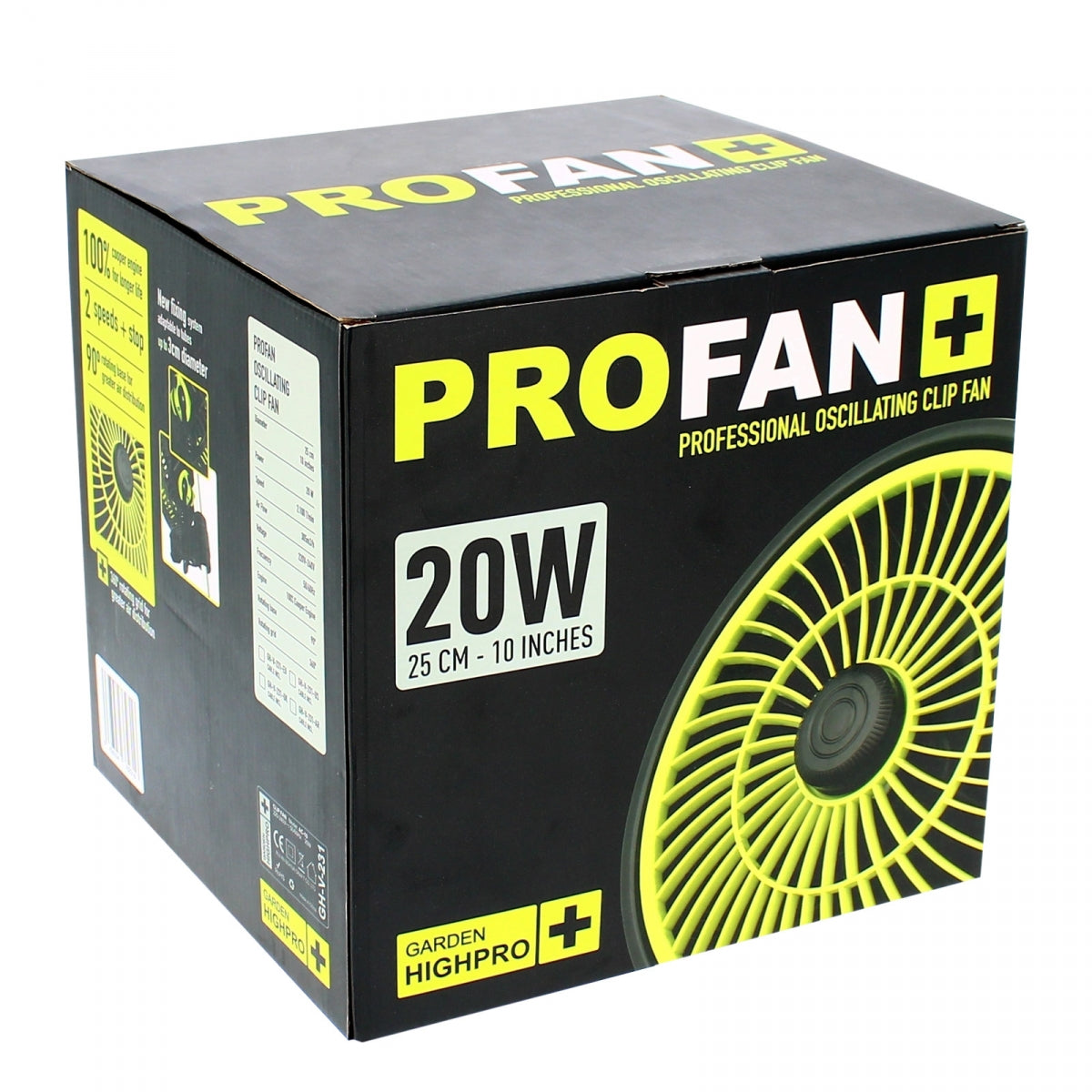 Oszillierender Klemmventilator mit 2 Geschwindigkeiten – 20 W – GARDEN Highpro – Produktansicht 5