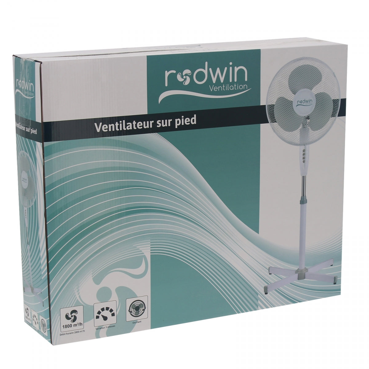 Oszillierender Standventilator 45 W – Rodwin Ventilation – Produktansicht 7
