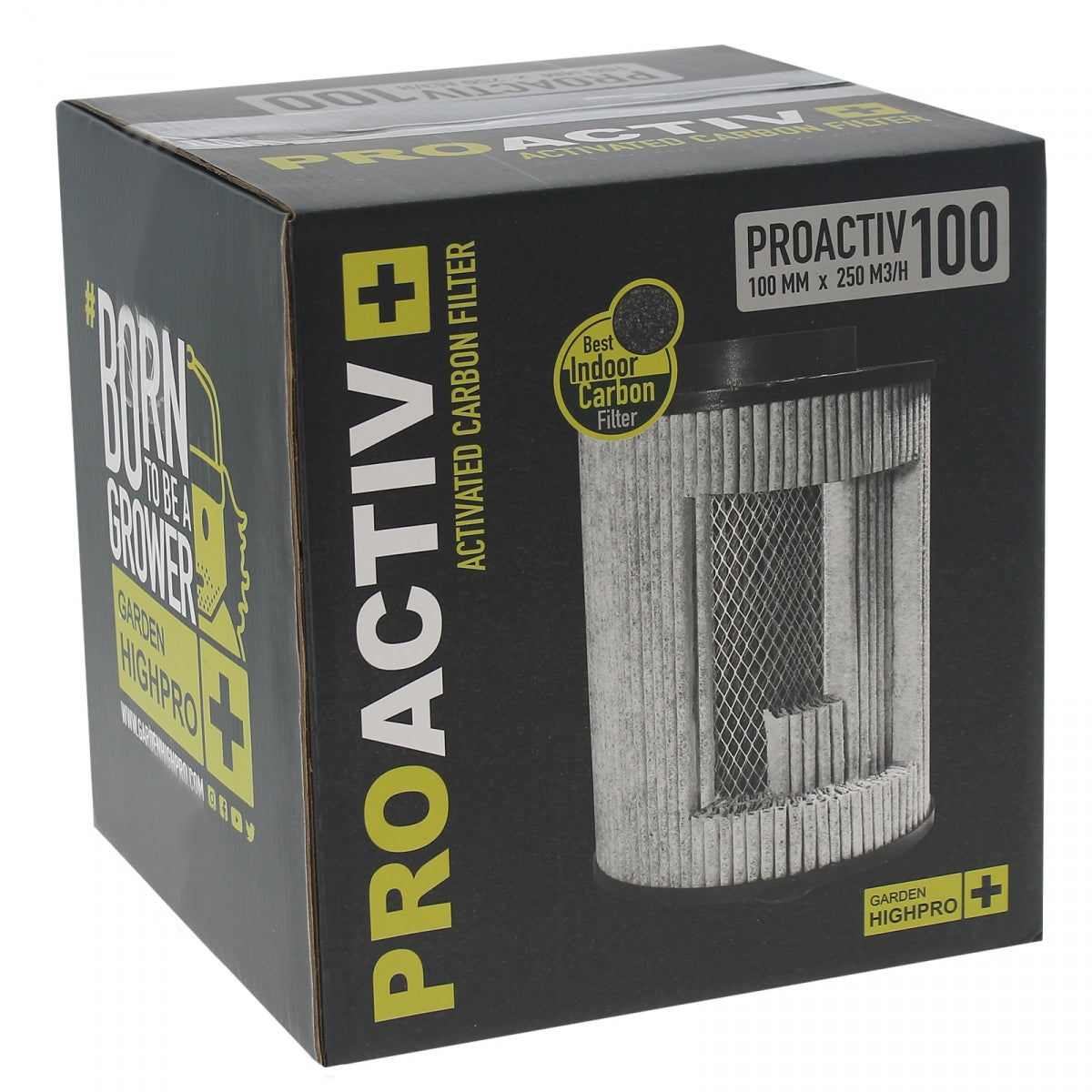 PROACTIV Kohlefilter 250m3/h - 100mm - Garten HIGHPRO