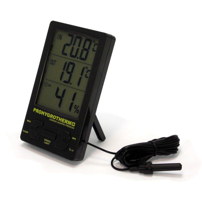 PRO Digitales Thermometer/Hygrometer mit T°-Sonde – Garden HighPro