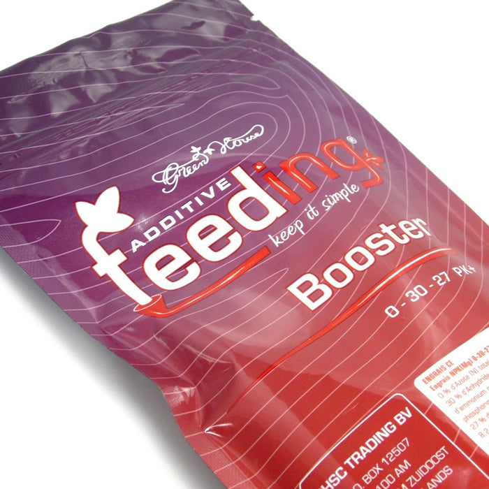 Powder Feeding BOOSTER 125gr von Green House – Blütenzusatzstoff zur Steigerung der Blüten- und Fruchtproduktion mit einer speziellen Mischung aus Phosphor, Kalium und Magnesium.